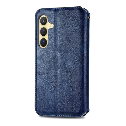 For Samsung Galaxy S24+ Cell Phone Case Imprint Rhombus Pattern Wallet Stand Cover