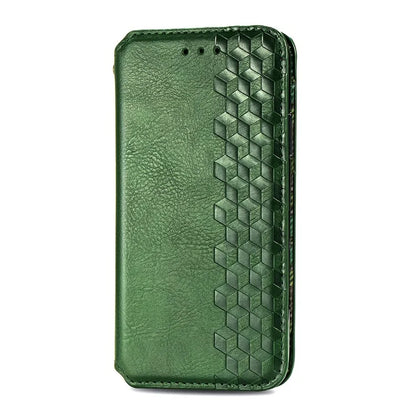 For Samsung Galaxy S24+ Cell Phone Case Imprint Rhombus Pattern Wallet Stand Cover