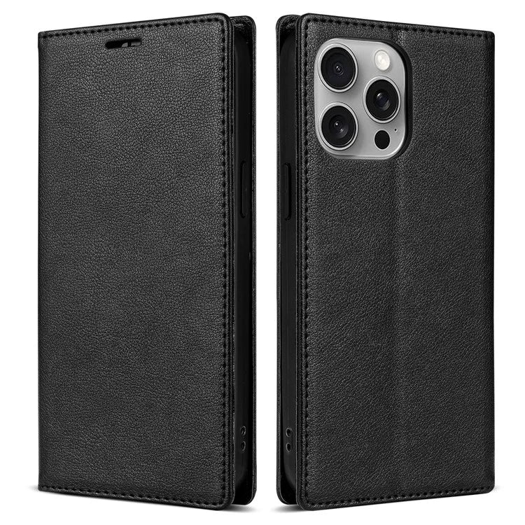 BKS-001 For iPhone 14 Pro Max Magnetic Case PU Leather Phone Stand Cover