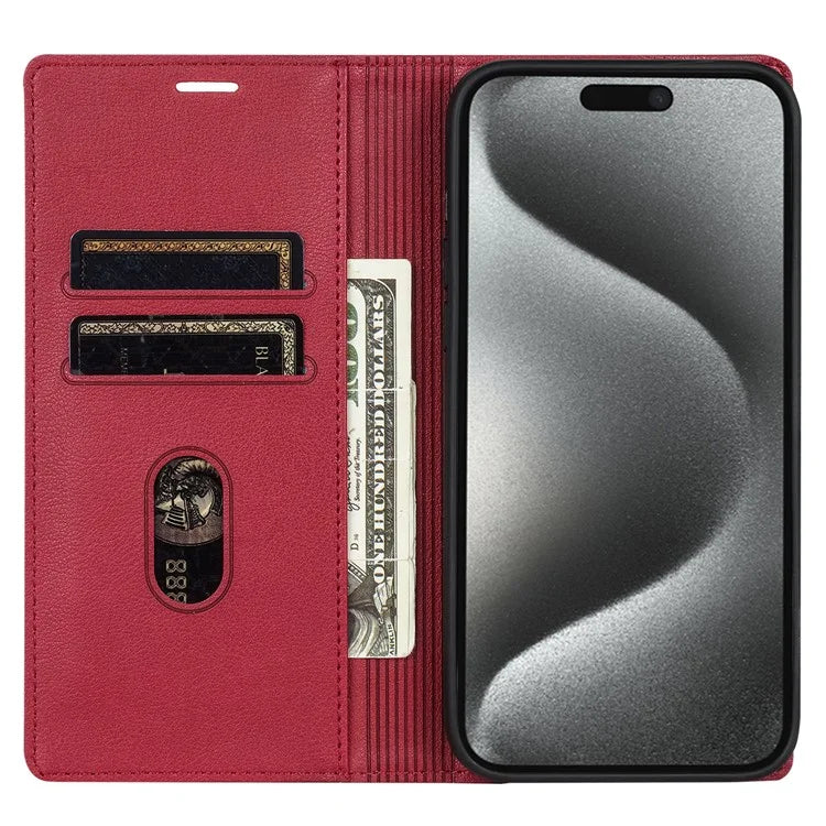 BKS-001 For iPhone 14 Pro Max Magnetic Case PU Leather Phone Stand Cover