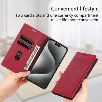 BKS-001 For iPhone 14 Pro Max Magnetic Case PU Leather Phone Stand Cover