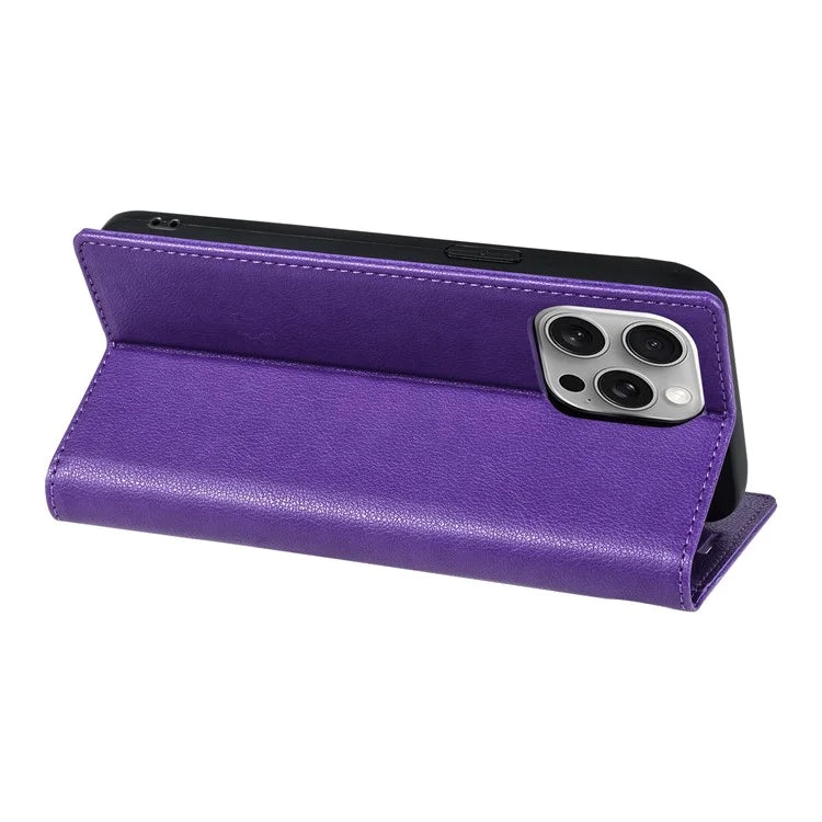 BKS-001 For iPhone 14 Pro Max Magnetic Case PU Leather Phone Stand Cover