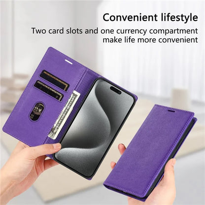 BKS-001 For iPhone 14 Pro Max Magnetic Case PU Leather Phone Stand Cover