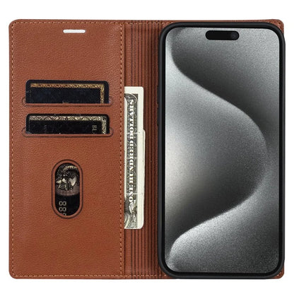 BKS-001 For iPhone 14 Pro Max Magnetic Case PU Leather Phone Stand Cover