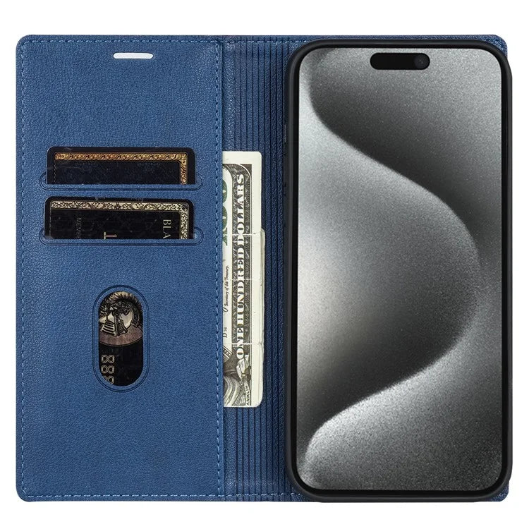 BKS-001 For iPhone 14 Pro Max Magnetic Case PU Leather Phone Stand Cover