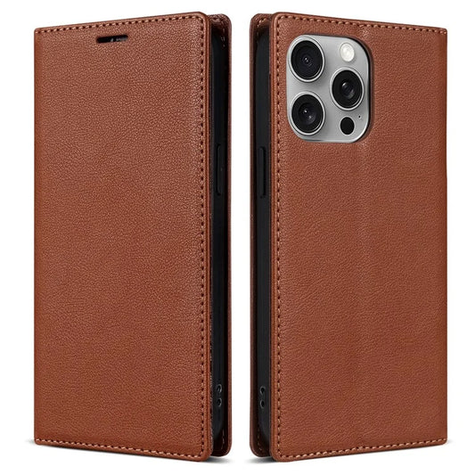 BKS-001 For iPhone 15 Pro Max Case Wallet Stand PU Leather Phone Protector