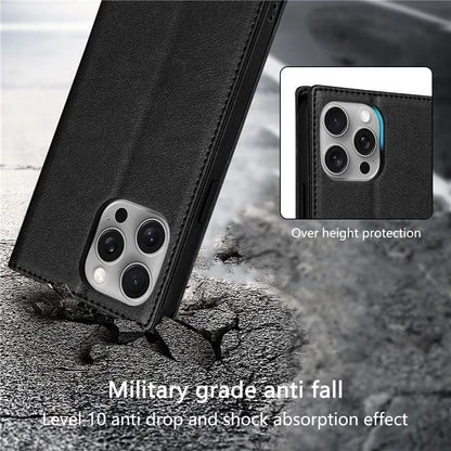 BKS-001 For iPhone 15 Pro Max Case Wallet Stand PU Leather Phone Protector