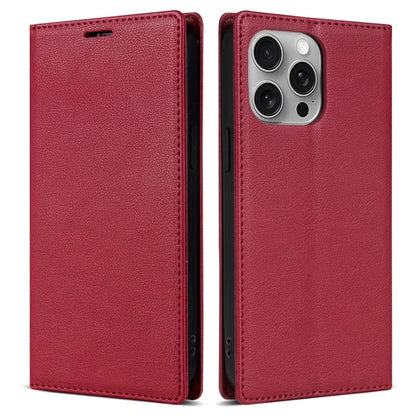 BKS-001 For iPhone 15 Pro Max Case Wallet Stand PU Leather Phone Protector