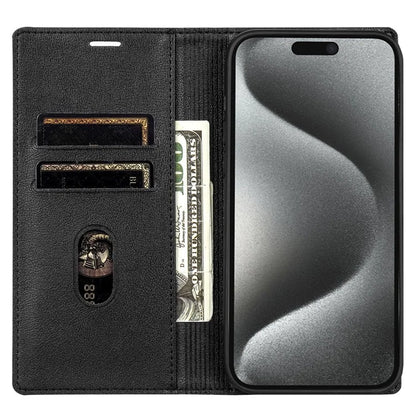 BKS-001 For iPhone 15 Pro Case PU Leather Smart Phone Cover with Card Holder