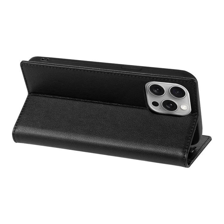 BKS-001 For iPhone 15 Pro Case PU Leather Smart Phone Cover with Card Holder