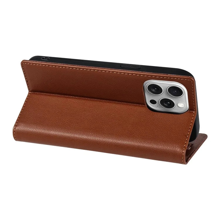 BKS-001 For iPhone 15 Pro Case PU Leather Smart Phone Cover with Card Holder