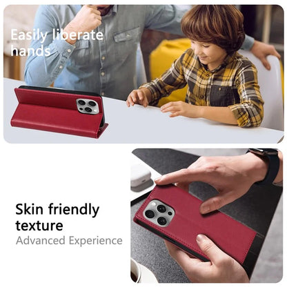 BKS-001 For iPhone 15 Pro Case PU Leather Smart Phone Cover with Card Holder