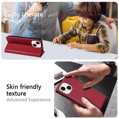 BKS-001 For iPhone 15 Plus PU Leather Case Stand Card Holder Phone Cover