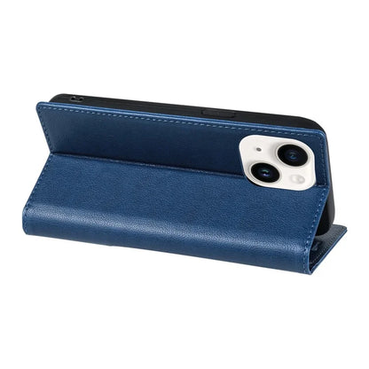 BKS-001 For iPhone 14 Magnetic Case Anti-drop PU Leather Stand Card Holder Cover