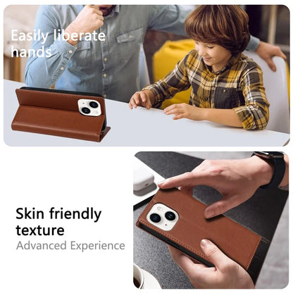 BKS-001 For iPhone 15 Magnetic Case Leather Stand Card Slot Phone Protective Cover