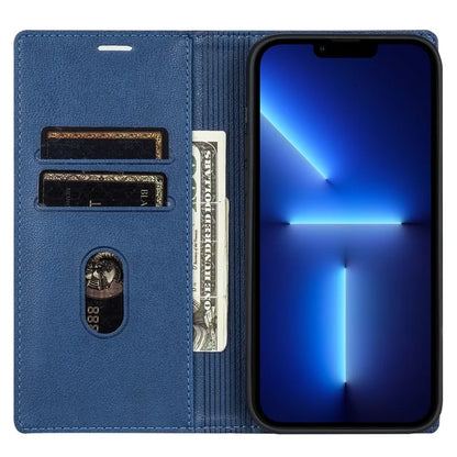 BKS-001 For iPhone 13 Pro Max 6.7 inch Phone Magnetic Case Leather Anti-fall Card Slot Cover