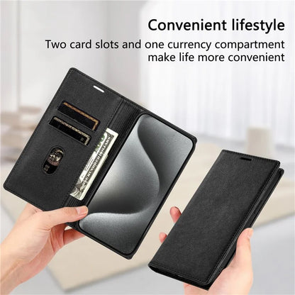 BKS-001 For iPhone 13 Pro Max 6.7 inch Phone Magnetic Case Leather Anti-fall Card Slot Cover