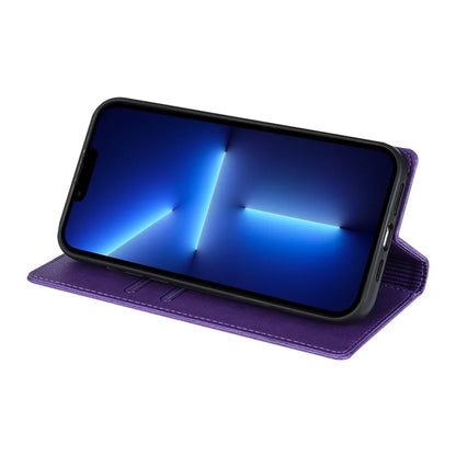 BKS-001 For iPhone 13 Pro Max 6.7 inch Phone Magnetic Case Leather Anti-fall Card Slot Cover