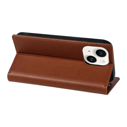 BKS-001 For iPhone 13 6.1 inch Case Leather Stand Card Slot Phone Cover with Magnetic Closure