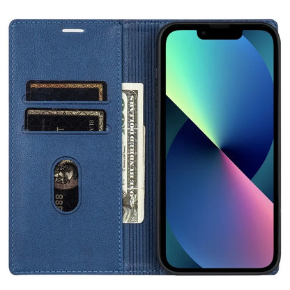 BKS-001 For iPhone 13 6.1 inch Case Leather Stand Card Slot Phone Cover with Magnetic Closure