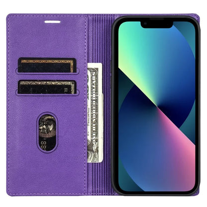 BKS-001 For iPhone 13 6.1 inch Case Leather Stand Card Slot Phone Cover with Magnetic Closure