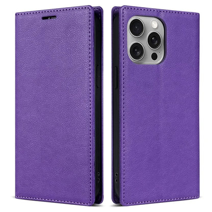 BKS-001 For iPhone 13 Pro 6.1 inch Case PU Leather+TPU Phone Wallet Cover with Magnetic Closure