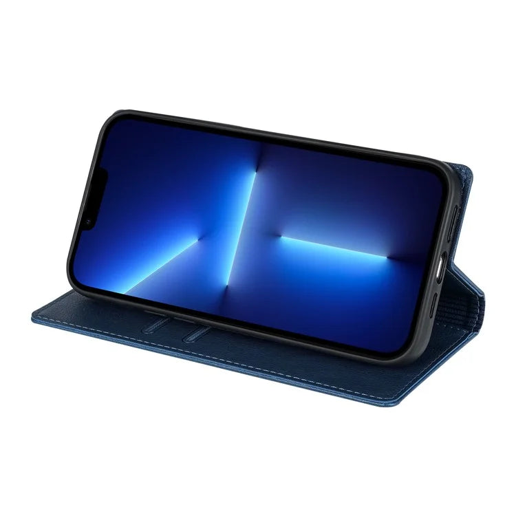 BKS-001 For iPhone 13 Pro 6.1 inch Case PU Leather+TPU Phone Wallet Cover with Magnetic Closure