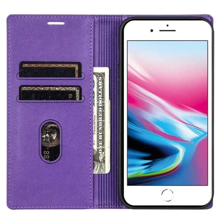 BKS-001 For iPhone 7 4.7 inch / 8 4.7 inch / SE (2022) / SE (2020) Magnetic Phone Case Leather Stand Wallet Cover