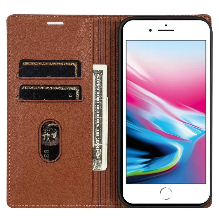 BKS-001 For iPhone 7 4.7 inch / 8 4.7 inch / SE (2022) / SE (2020) Magnetic Phone Case Leather Stand Wallet Cover