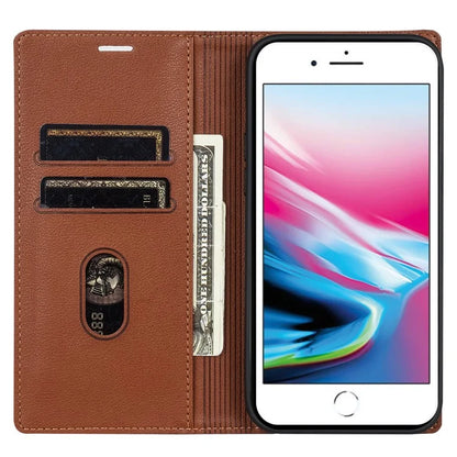 BKS-001 For iPhone 7 4.7 inch / 8 4.7 inch / SE (2022) / SE (2020) Magnetic Phone Case Leather Stand Wallet Cover