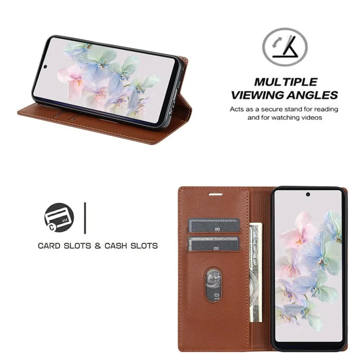 BKS-001 For Google Pixel 8 Pro Case Leather Card Slots Wallet Phone Cover