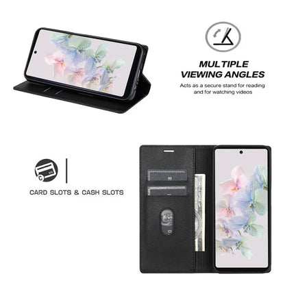 BKS-001 For Google Pixel 8 Pro Case Leather Card Slots Wallet Phone Cover