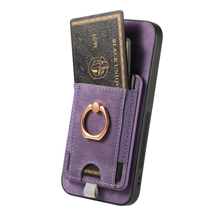 D7 For Samsung Galaxy S24+ Case Detachable Card Bag Phone Kickstand Cover