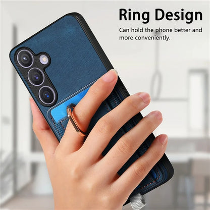 D7 For Samsung Galaxy S24 Kickstand Case Detachable Magnetic Card Holder Phone Cover