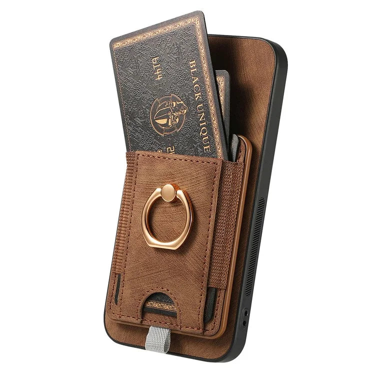 D7 For Samsung Galaxy S24 Kickstand Case Detachable Magnetic Card Holder Phone Cover