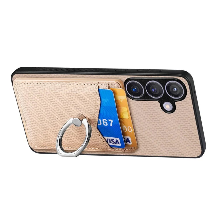 C1-8 For Samsung Galaxy S24+ Case Ring Kickstand Card Holder Phone Cover