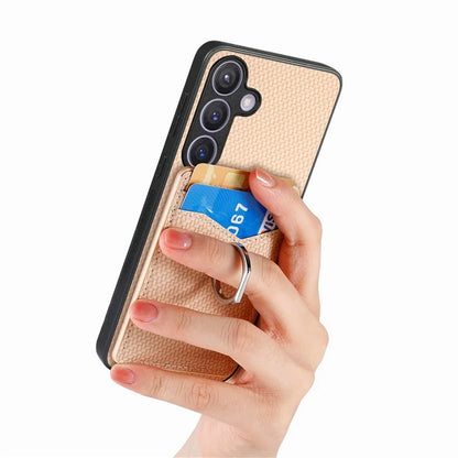 C1-8 For Samsung Galaxy S24+ Case Ring Kickstand Card Holder Phone Cover