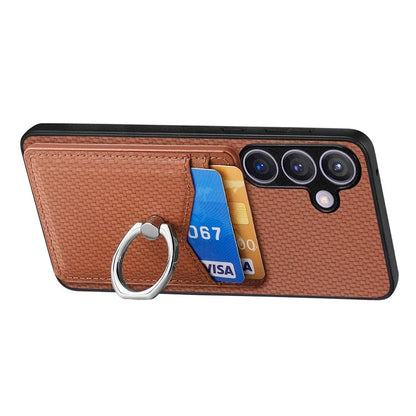 C1-8 For Samsung Galaxy S24+ Case Ring Kickstand Card Holder Phone Cover