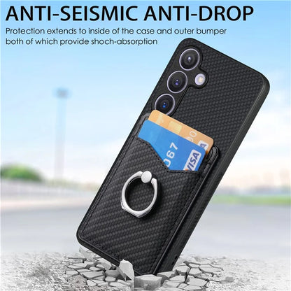 C1-8 For Samsung Galaxy S24+ Case Ring Kickstand Card Holder Phone Cover