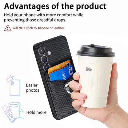 C1-8 For Samsung Galaxy S24+ Case Ring Kickstand Card Holder Phone Cover