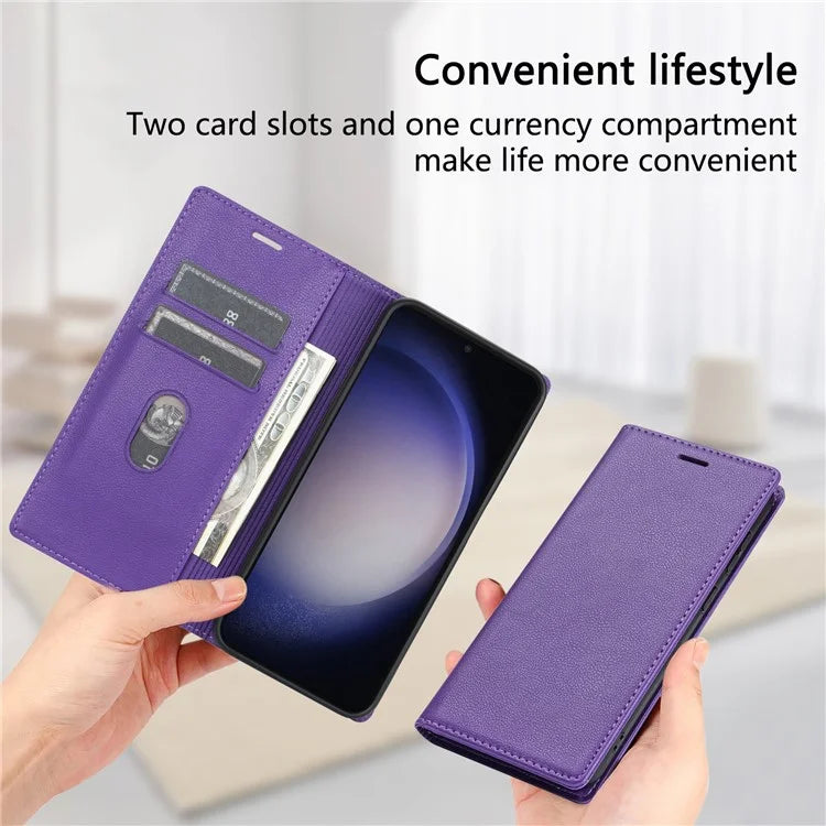 BKS-001 For Samsung Galaxy A15 5G Leather Case Magnetic Auto-absorbed Phone Cover