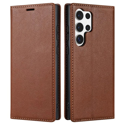BKS-001 For Samsung Galaxy S23 Ultra Case Magnetic Auto Closing Wallet Phone Cover