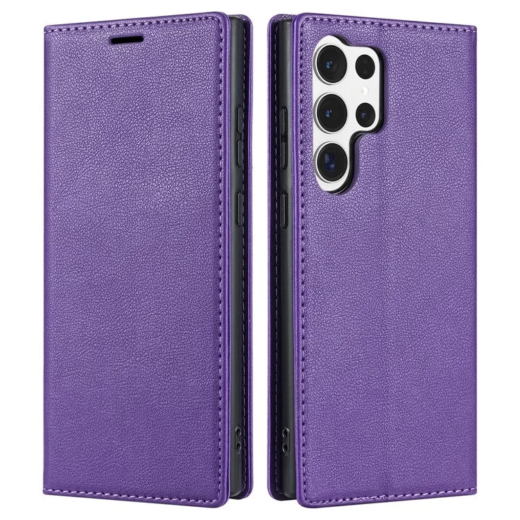 BKS-001 For Samsung Galaxy S23 Ultra Case Magnetic Auto Closing Wallet Phone Cover