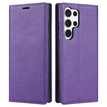 BKS-001 For Samsung Galaxy S23 Ultra Case Magnetic Auto Closing Wallet Phone Cover
