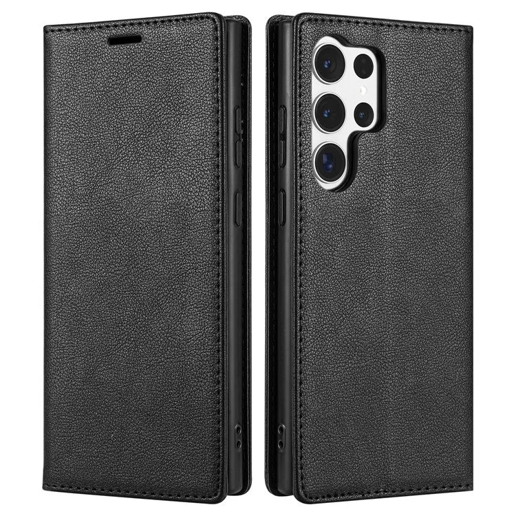 BKS-001 For Samsung Galaxy S23 Ultra Case Magnetic Auto Closing Wallet Phone Cover