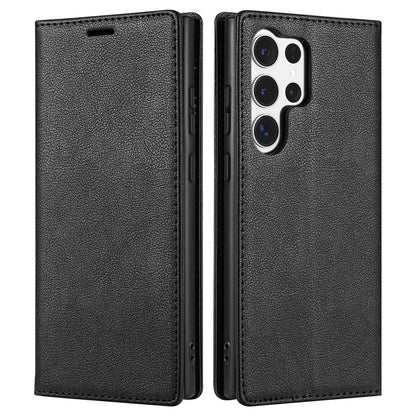 BKS-001 For Samsung Galaxy S23 Ultra Case Magnetic Auto Closing Wallet Phone Cover