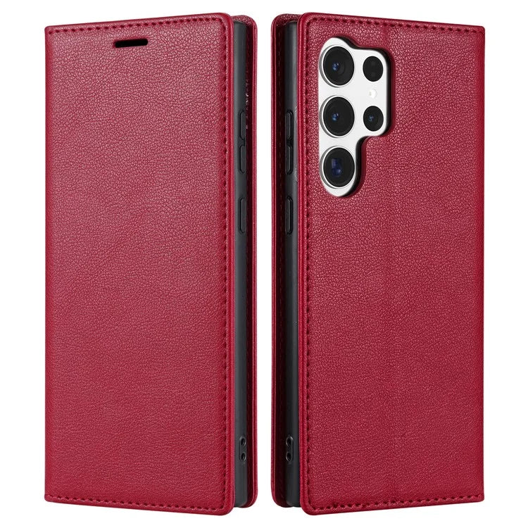 BKS-001 For Samsung Galaxy S23 Ultra Case Magnetic Auto Closing Wallet Phone Cover