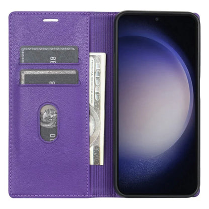 BKS-001 For Samsung Galaxy S23 FE Wallet Case PU Leather Anti-drop Cover