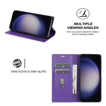 BKS-001 For Samsung Galaxy S23 FE Wallet Case PU Leather Anti-drop Cover