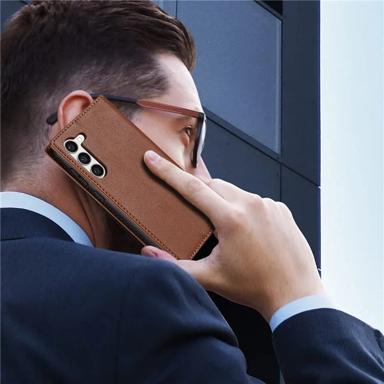 BKS-001 For Samsung Galaxy S23+ Case Magnetic Auto Closing Leather Wallet Cover